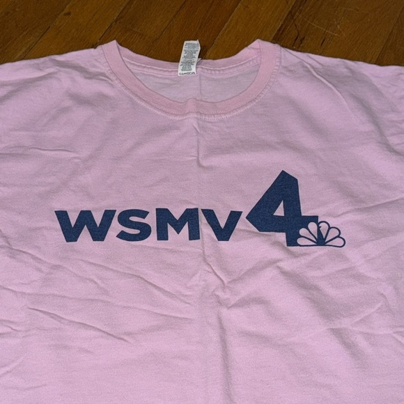 WSMV-TV4 CHANNEL 4 NEWS NASHVILLE TN Pink Graphic T-Shirt Adult Unisex MED - Picture 3 of 6